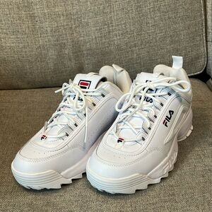 Fila White Leather Sneakers